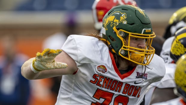 North Dakota State offensive lineman Cody Mauch at Senior Bowl